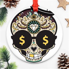 Big Money Head Round Ornament (two Sides)