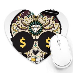 Big Money Head Heart Mousepads by merchvalley