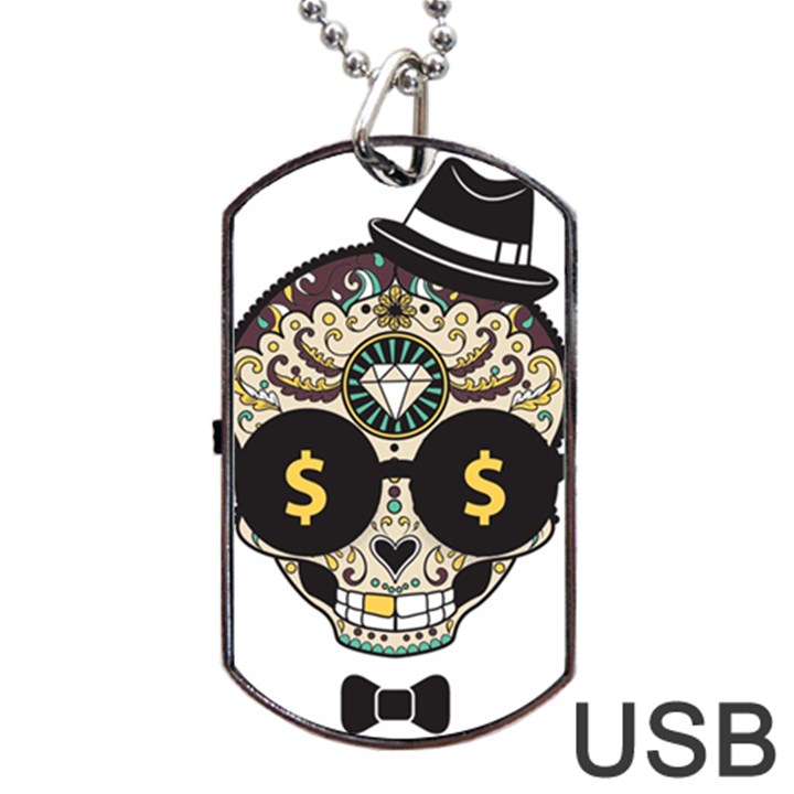 Big Money Head Dog Tag USB Flash (One Side)