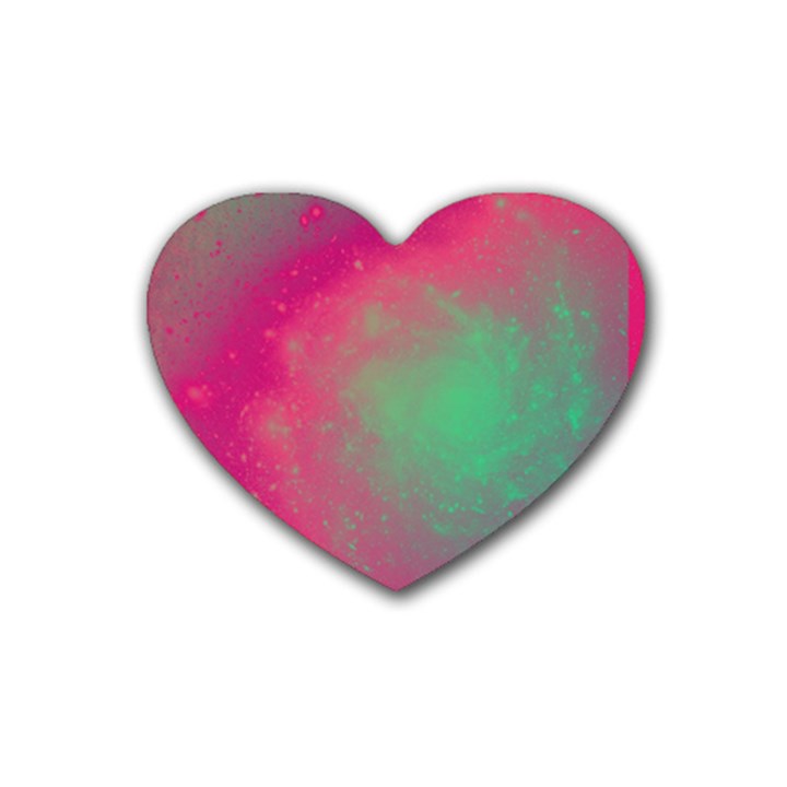 Effet Galaxy Rose/Vert Heart Coaster (4 pack) 