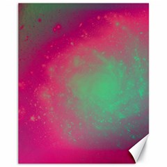 Effet Galaxy Rose/vert Canvas 11  X 14  by kcreatif