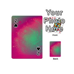 Effet Galaxy Rose/vert Playing Cards 54 Designs (mini) by kcreatif