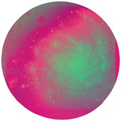 Effet Galaxy Rose/vert Wooden Puzzle Round by kcreatif