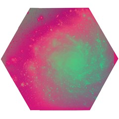 Effet Galaxy Rose/vert Wooden Puzzle Hexagon by kcreatif