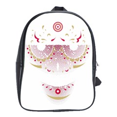 Red Skull King School Bag (large) by merchvalley