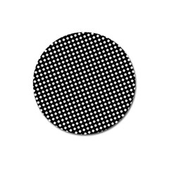 Formes Carreaux Blanc/noir Magnet 3  (round) by kcreatif