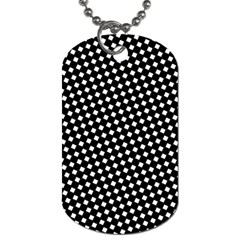 Formes Carreaux Blanc/noir Dog Tag (one Side) by kcreatif