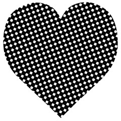 Formes Carreaux Blanc/noir Wooden Puzzle Heart by kcreatif