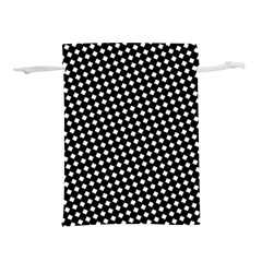 Formes Carreaux Blanc/noir Lightweight Drawstring Pouch (l) by kcreatif