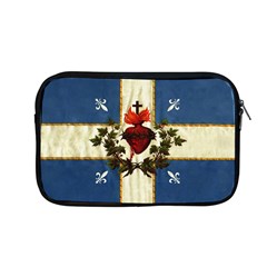 Quebec Flag Drapeau Québec Patriote Carillon Sacré-coeur Christian Catholic Old Vintage With Fleurs De Lys Apple Macbook Pro 13  Zipper Case by Quebec