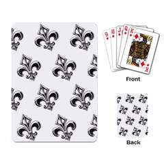 French France Fleur De Lys Metal Pattern Black And White Antique Vintage Playing Cards Single Design (rectangle)