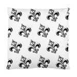 French France Fleur De Lys Metal Pattern black and white antique vintage Standard Cushion Case (Two Sides) Front