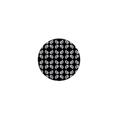 Abstrait spirale blanc/noir 1  Mini Buttons