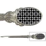 Abstrait spirale blanc/noir Letter Opener Front