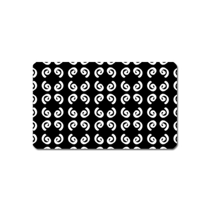 Abstrait spirale blanc/noir Magnet (Name Card)