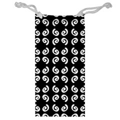 Abstrait Spirale Blanc/noir Jewelry Bag by kcreatif