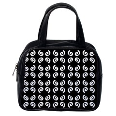 Abstrait spirale blanc/noir Classic Handbag (One Side)