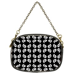 Abstrait Spirale Blanc/noir Chain Purse (one Side) by kcreatif