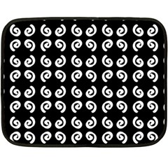 Abstrait spirale blanc/noir Fleece Blanket (Mini)