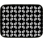 Abstrait spirale blanc/noir Double Sided Fleece Blanket (Mini)  35 x27  Blanket Front