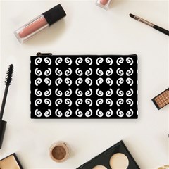 Abstrait spirale blanc/noir Cosmetic Bag (Small)