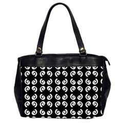 Abstrait Spirale Blanc/noir Oversize Office Handbag (2 Sides)