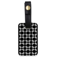 Abstrait spirale blanc/noir Luggage Tag (one side)