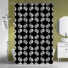 Abstrait spirale blanc/noir Shower Curtain 48  x 72  (Small) 