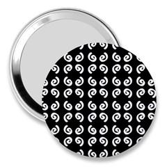 Abstrait spirale blanc/noir 3  Handbag Mirrors