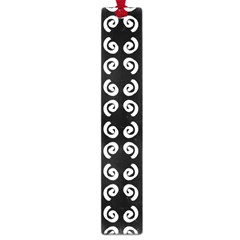 Abstrait spirale blanc/noir Large Book Marks