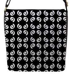 Abstrait Spirale Blanc/noir Flap Closure Messenger Bag (s) by kcreatif