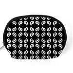 Abstrait spirale blanc/noir Accessory Pouch (Medium) Back