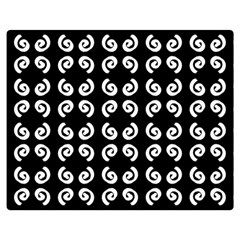 Abstrait spirale blanc/noir Double Sided Flano Blanket (Medium) 