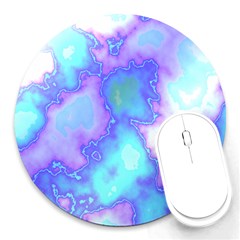 Dégradé Violet/bleu Round Mousepads by kcreatif