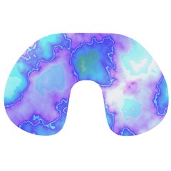 Dégradé Violet/bleu Travel Neck Pillow by kcreatif