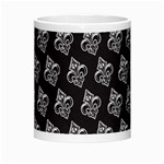 French France Fleur De Lys Metal Pattern black and white antique vintage black rocker Morph Mugs Center