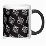 French France Fleur De Lys Metal Pattern black and white antique vintage black rocker Morph Mugs Right