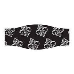 French France Fleur De Lys Metal Pattern Black And White Antique Vintage Black Rocker Stretchable Headband by Quebec