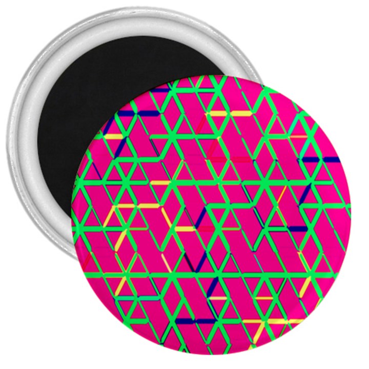 Abstrait Neon Rose 3  Magnets