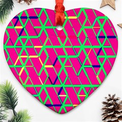 Abstrait Neon Rose Ornament (heart) by kcreatif