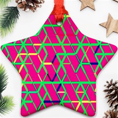 Abstrait Neon Rose Ornament (star) by kcreatif