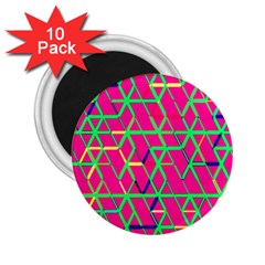 Abstrait Neon Rose 2 25  Magnets (10 Pack)  by kcreatif