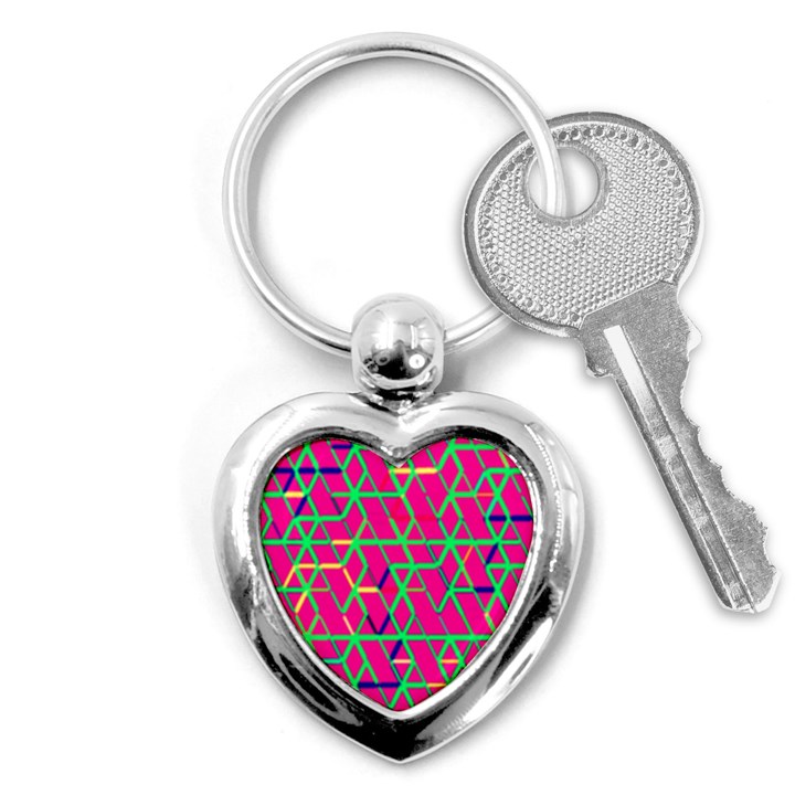 Abstrait Neon Rose Key Chain (Heart)