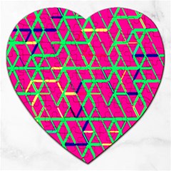 Abstrait Neon Rose Jigsaw Puzzle (Heart)