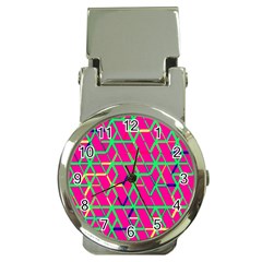 Abstrait Neon Rose Money Clip Watches