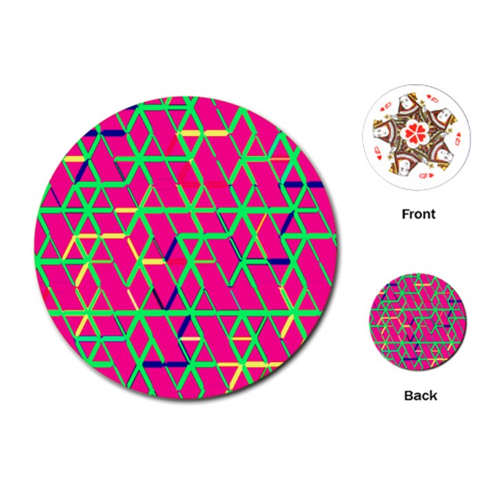 Abstrait Neon Rose Playing Cards Single Design (Round)