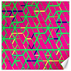 Abstrait Neon Rose Canvas 16  X 16  by kcreatif