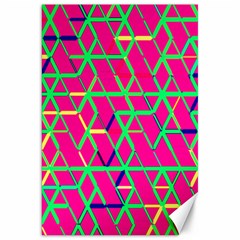 Abstrait Neon Rose Canvas 20  X 30  by kcreatif