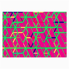 Abstrait Neon Rose Large Glasses Cloth