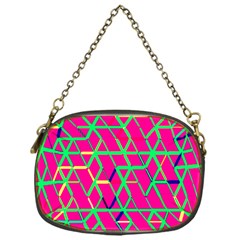 Abstrait Neon Rose Chain Purse (one Side) by kcreatif